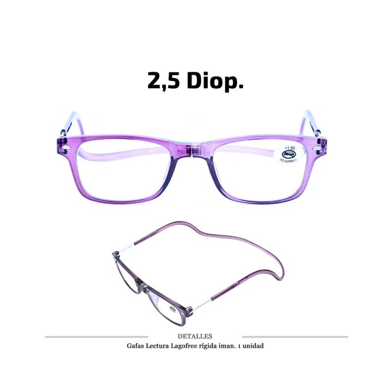 GAFAS LECTURA LAGOFREE RIGIDA LILA 2.5 D. 1 UD