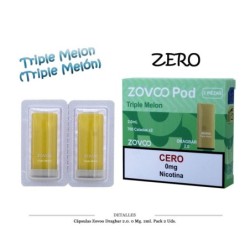 CAPSULAS ZOVOO DRAGBAR 2.0 TRIPLE MELON 2 UD 0MG 4ML