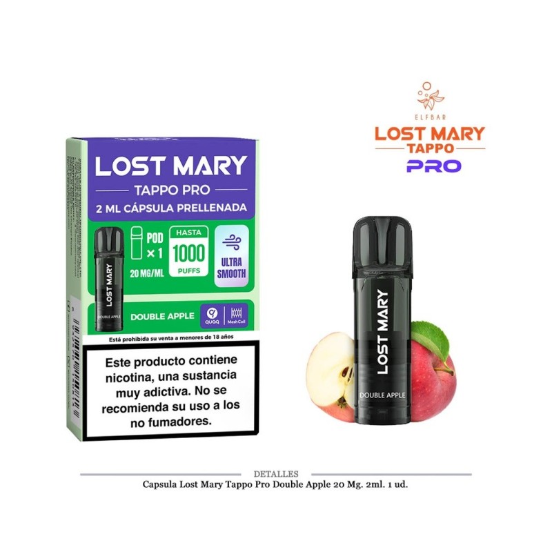 CAPSULA LOST MARY TAPPO PRO DOUBLE APPLE 1 UD 20MG 2ML