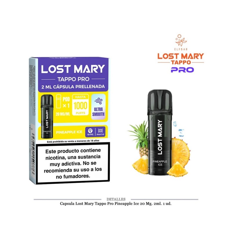 CAPSULA LOST MARY TAPPO PRO PINEAPPLE ICE 1 UD 20MG 2ML