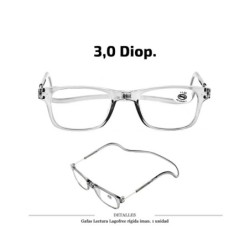 GAFAS LECTURA LAGOFREE RIGIDA GRIS 3.0 D. 1 UD