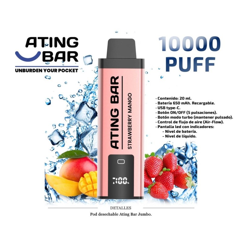 POD DES. ATING JUMBO VAPE STRAWBERRY MANGO 0MG 20ML