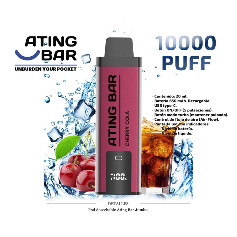 POD DES. ATING JUMBO VAPE CHERRY COLA 0MG 20ML