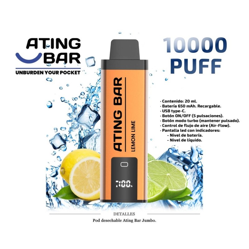 POD DES. ATING JUMBO VAPE LIME LEMON 0MG 20ML