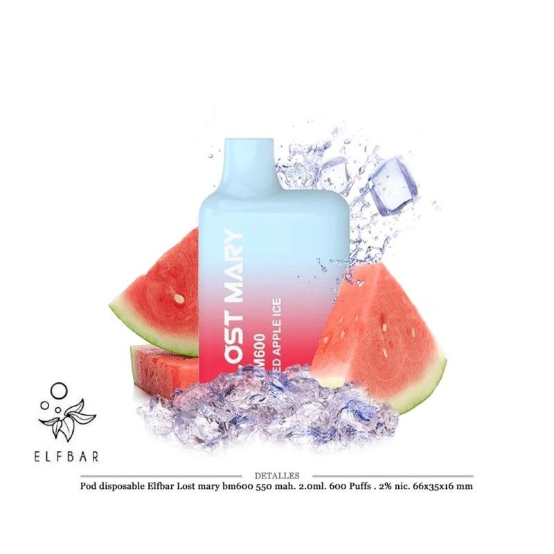POD DES. LOST MARY BM600 WATERMELON ICE 20MG 2ML
