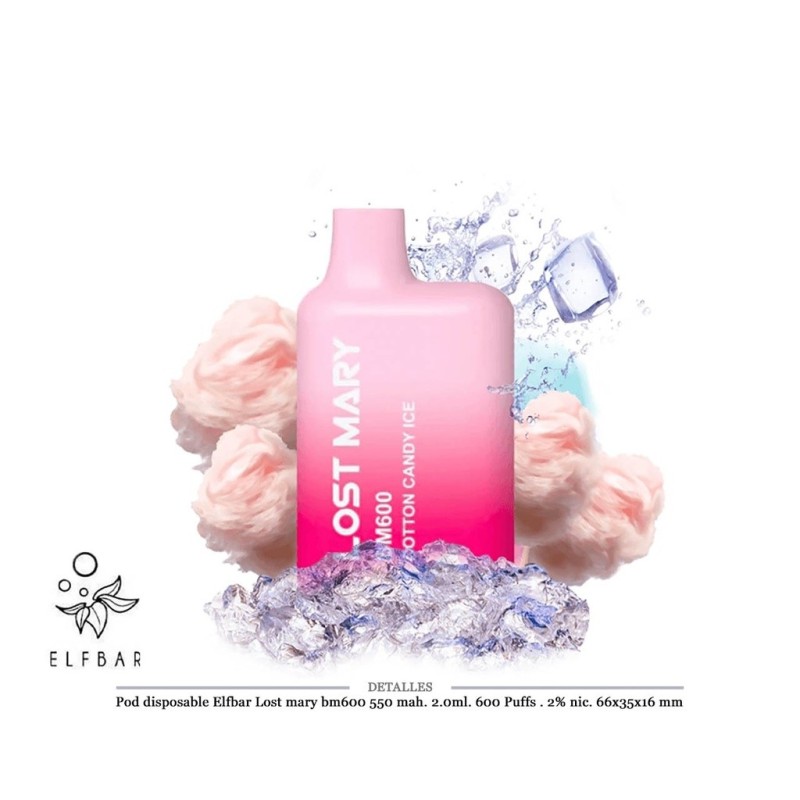 POD DES. LOST MARY BM600 COTTON CANDY 20MG 2ML