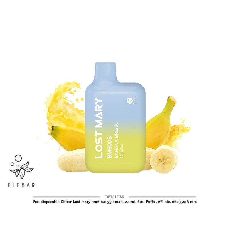 POD DES. LOST MARY BM600S BANANA BREAK 20MG 2ML