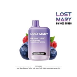 POD DES. LOST MARY BM1000 BLUEBERRY SOUR RASP. 20MG 2ML