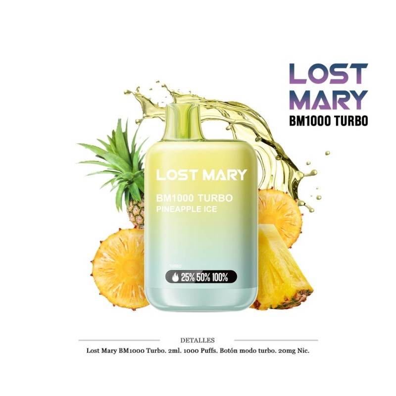 POD DES. LOST MARY BM1000 PINEAPPLE ICE 20MG 2ML