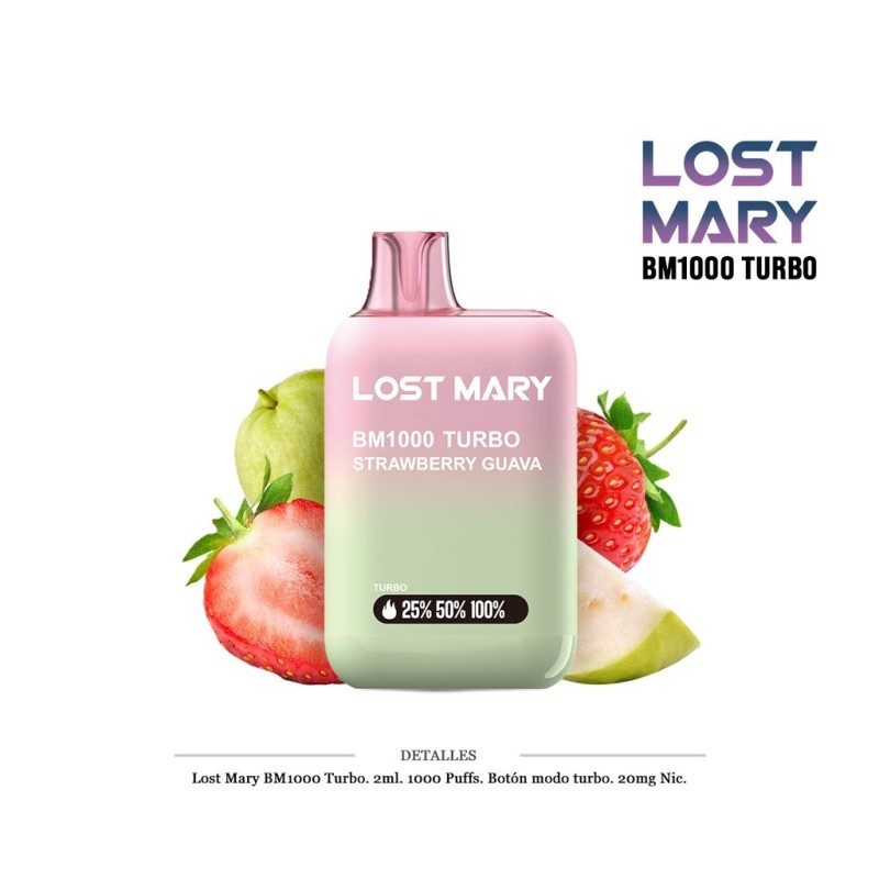 POD DES. LOST MARY BM1000 STRAWBERRY GUAVA 20MG 2ML