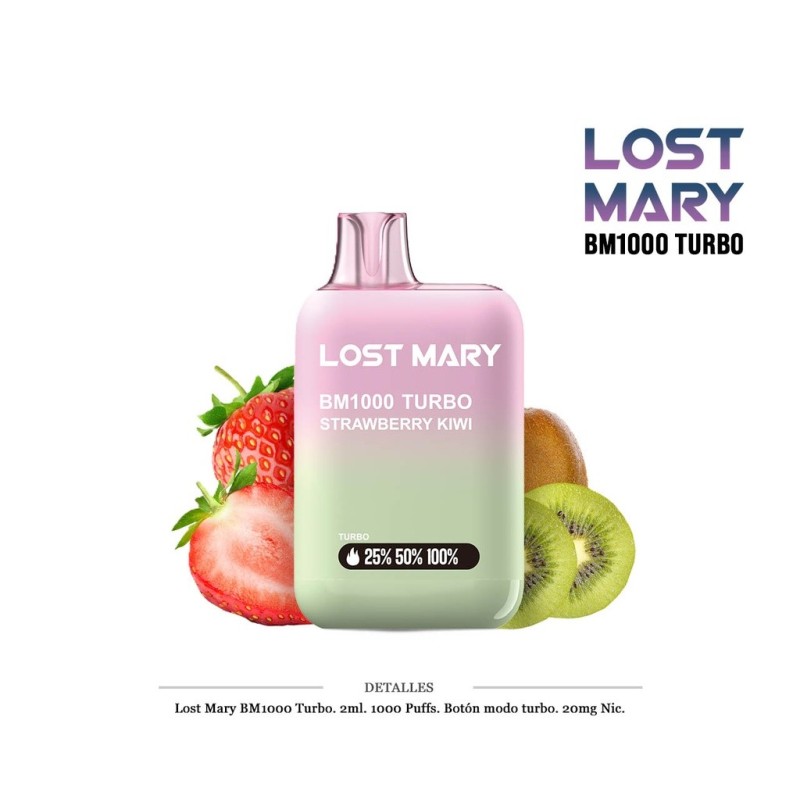 POD DES. LOST MARY BM1000 STRAWBERRY KIWI 20MG 2ML