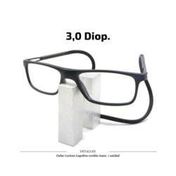 GAFAS LECTURA LAGOFREE CORDON-IMAN NEGRA 3.0 D. 1 UD