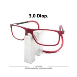 GAFAS LECTURA LAGOFREE CORDON-IMAN ROJA 3.0 D. 1 UD