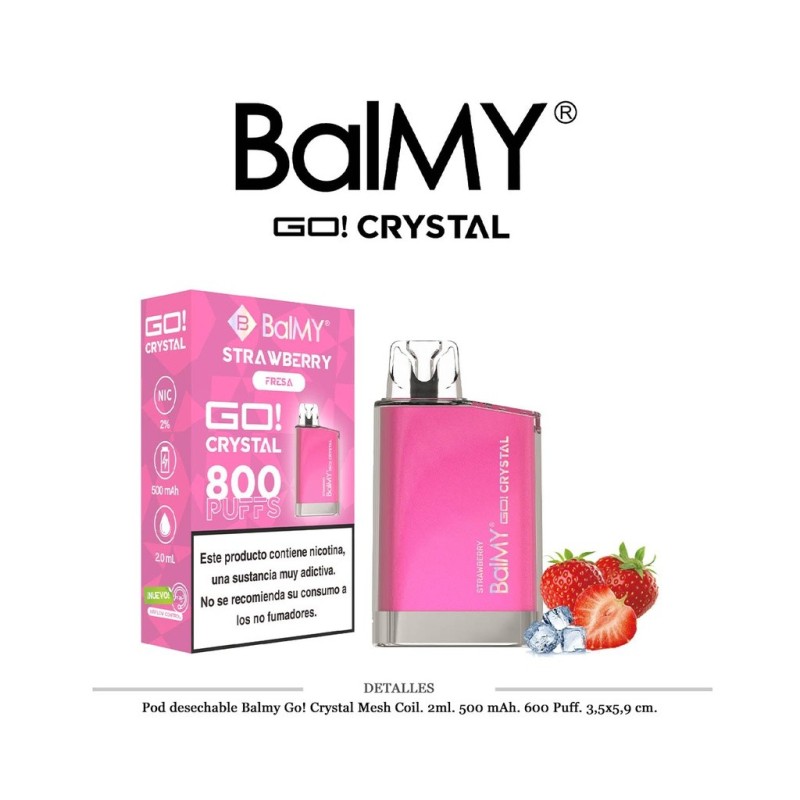 POD. DES. BALMY GO! CRYSTAL STRAWBERRY 20MG 2ML