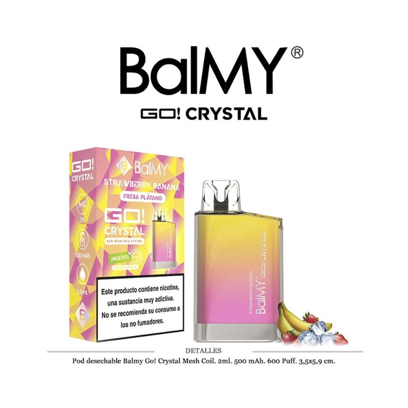 POD. DES. BALMY GO! CRYSTAL STRAWBERRY- BANANA 20MG 2ML