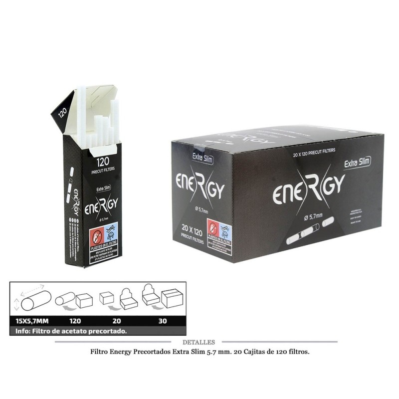 FILTRO ENERGY POPATIPS 5,7MM 20X120 UDS