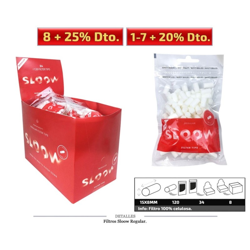 FILTRO SLOOW REGULAR 8MM 34X120 UDS