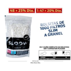 FILTRO SLOOW SLIM 6MM BOLSA 1X1000 UDS