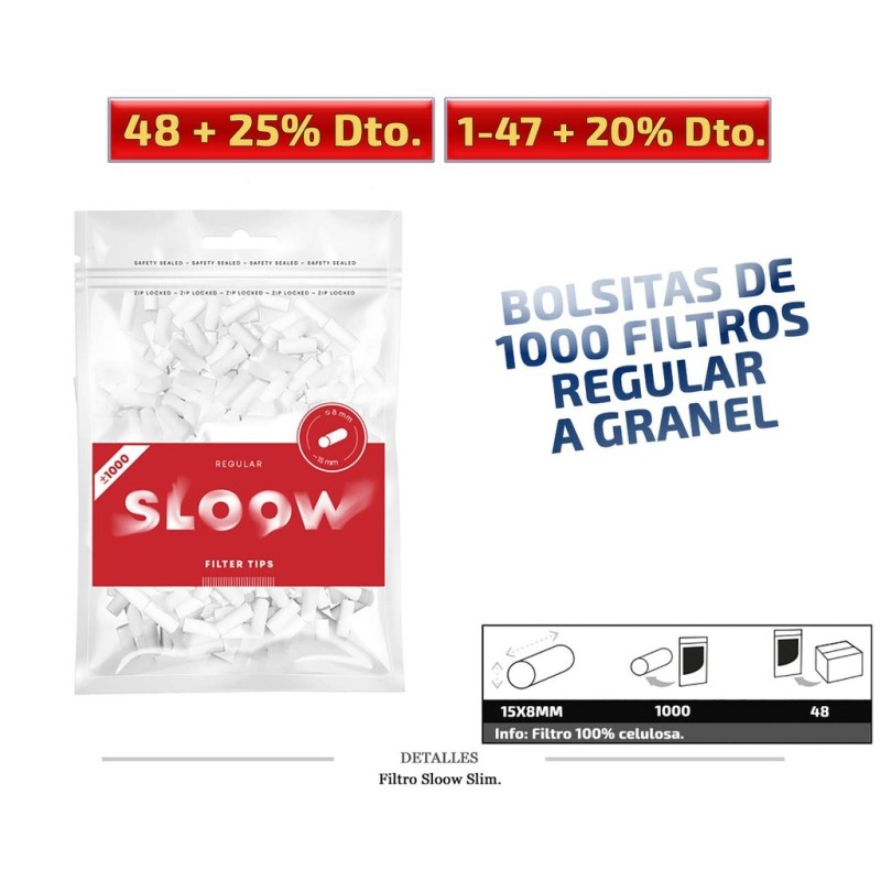 FILTRO SLOOW REGULAR 8MM 1X1000 UDS