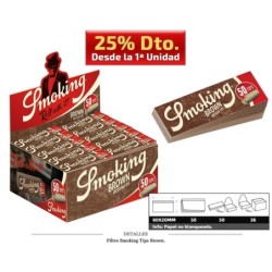 FILTRO SMOKING TIPS BROWN 50X50 UDS