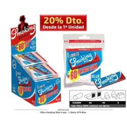 FILTRO SMOKING SLIM 6MM 60F+LIBR. N8 BLUE 40 UDS